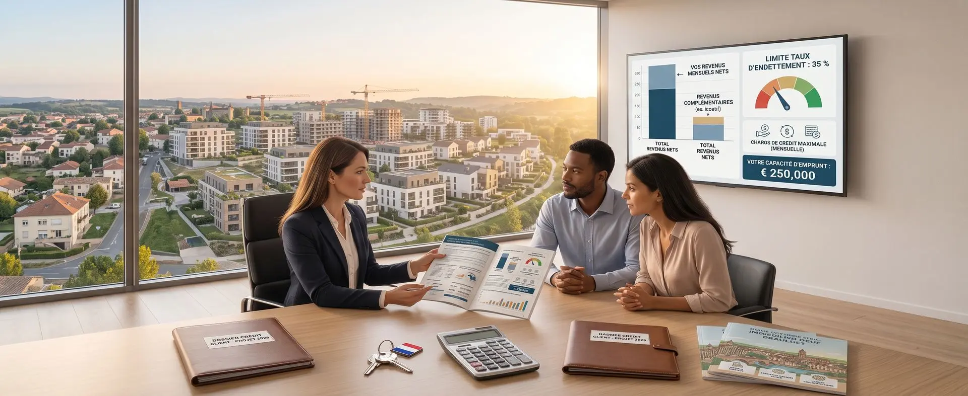 Capacité d'emprunt : calcul avec le taux d'endettement de 35 % - Courtier crédit immobilier France