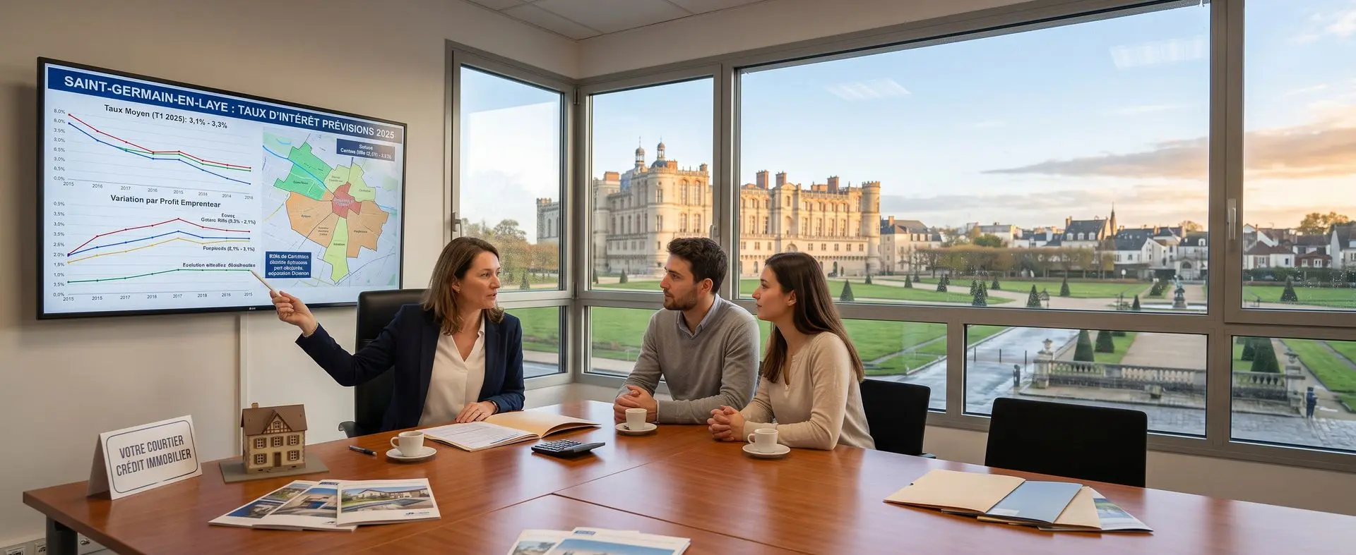 Taux immobiliers à Saint-Germain-en-Laye : à quoi s'attendre en 2025 avec un courtier crédit immobilier ?